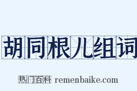胡同根儿组词是什么意思的图片